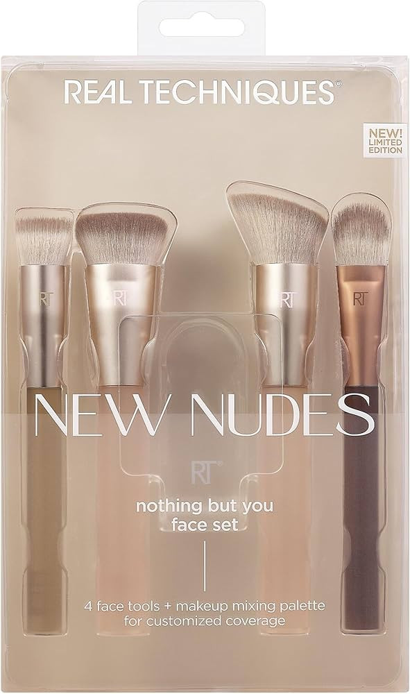 Real Techniques New Nudes Nothing But You Face Kit, Makeup Brushes For Blush, Contour, Concealer,... | Amazon (DE)