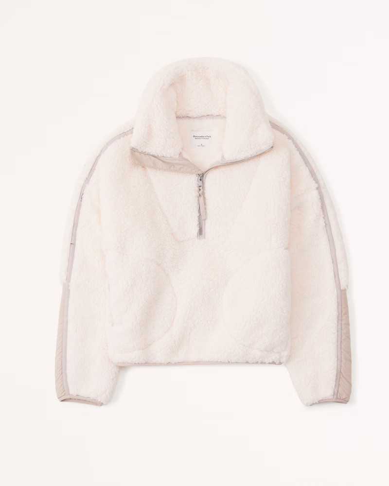 Utility Sherpa Half-Zip Sweatshirt | Abercrombie & Fitch (US)