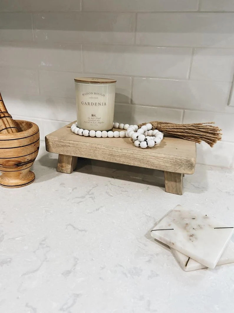 Mini Display Stool  Wooden Decor  Wooden Riser  Brown | Etsy | Etsy (US)