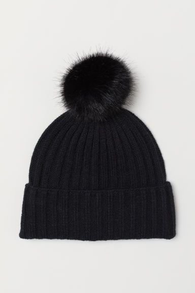 H & M - Rib-knit Hat - Black | H&M (US + CA)