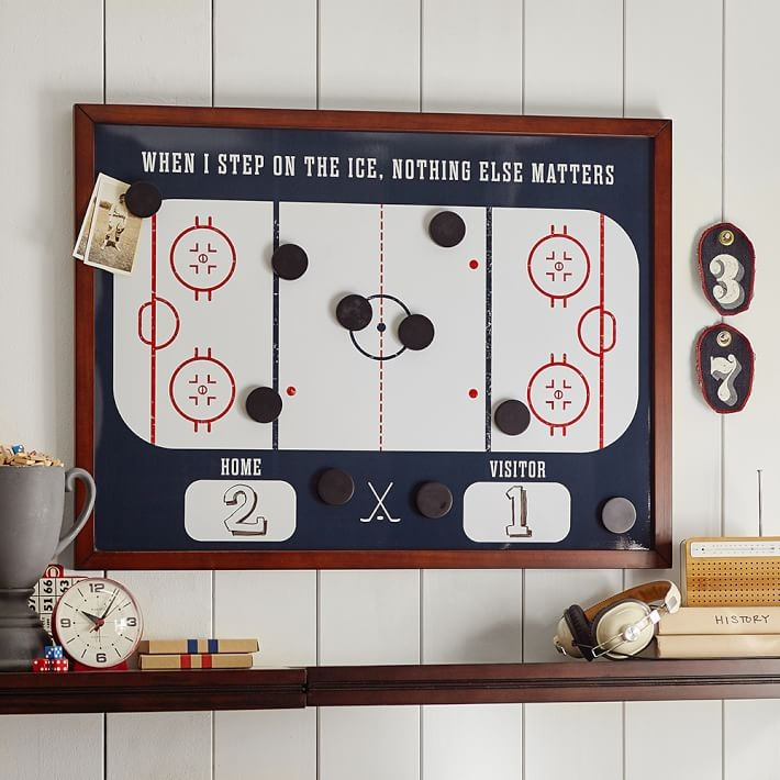 Hockey Magnet Wall Organization | Pottery Barn Teen