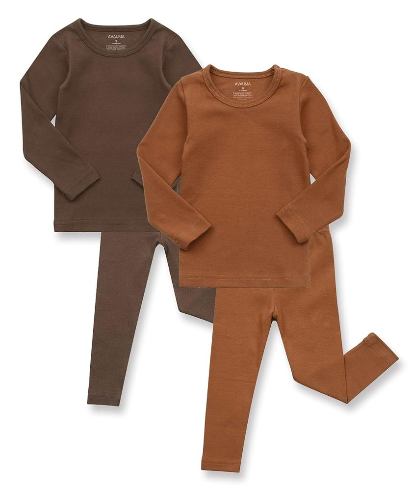 AVAUMA Baby Boys Girls Pajama Set Kids Toddler Snug fit Basic Cotton Sleepwear pjs for Daily | Amazon (US)