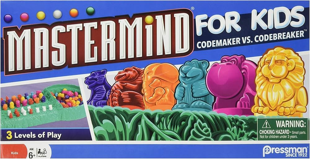Pressman Mastermind for Kids - Codebreaking Game With Three Levels of Play Multicolor, 5" | Amazon (US)