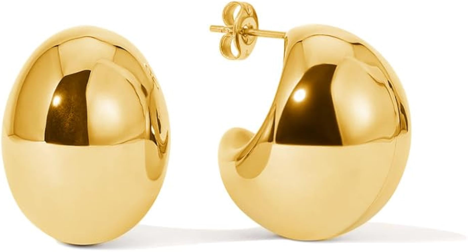 Jefull Hoop Earrings for Women Fashion Hypoallergenic Chunky Thick Hoop Earrings Small Huggie Hoo... | Amazon (CA)