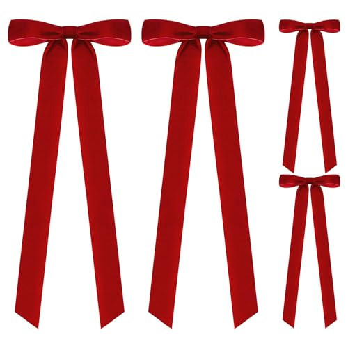 Red Velvet Tree Bows