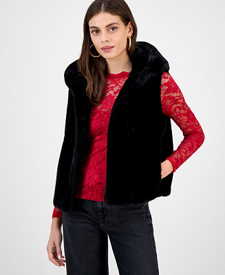 Women's Sophy Faux-Fur Hooded Vest | Macy's