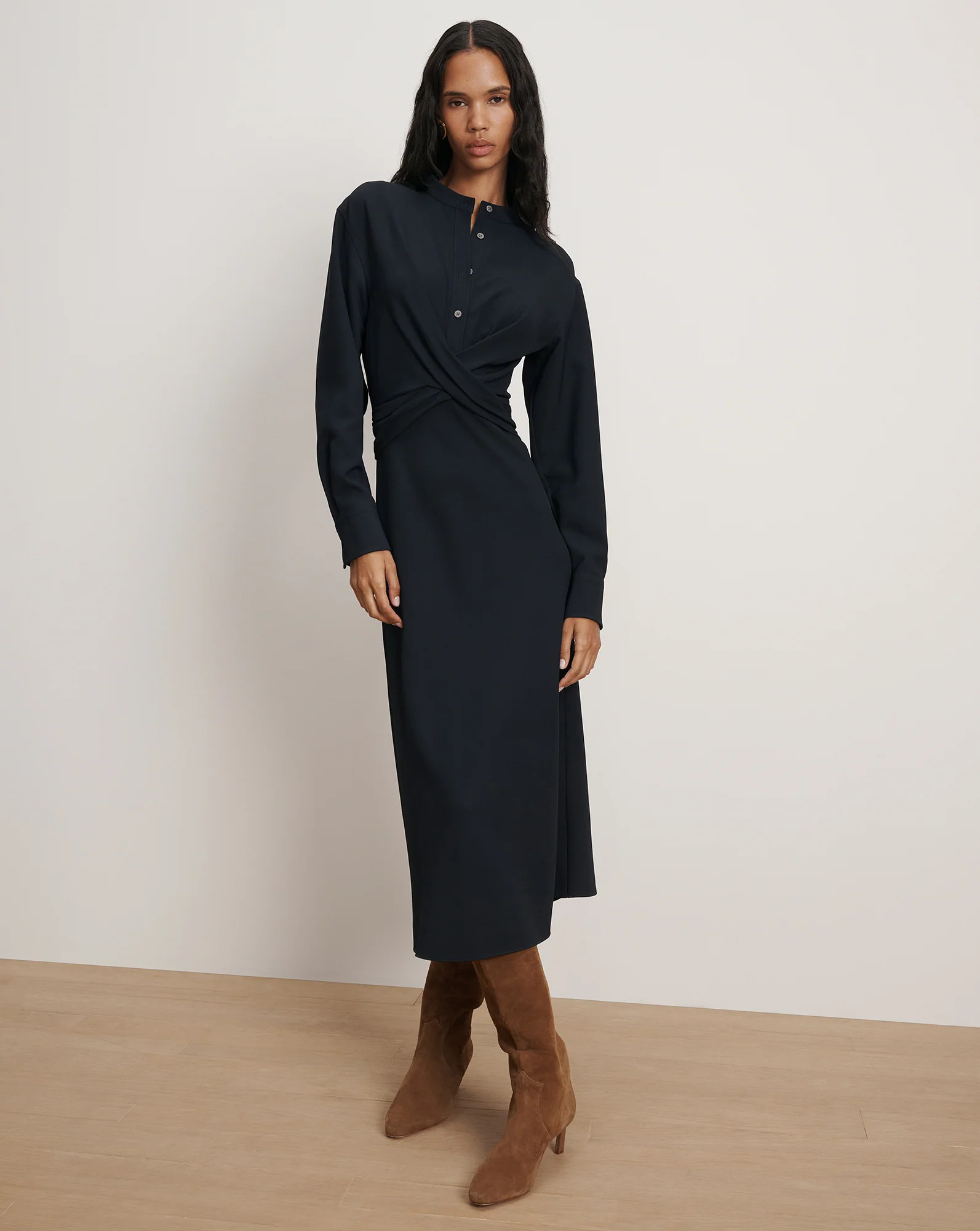 Ellers Midi Shirtdress Dress | Veronica Beard