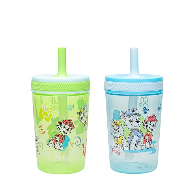 Zak Designs PAW Patrol Kelso Toddler Cups For Travel or At Home, 15oz 2-Pack Durable Plastic Sipp... | Amazon (US)