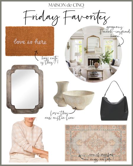 So many great finds for Friday Favorites this week! 

Home decor, Valentines Day decor, rugs, mirror, vases, bowls, sweaters, doormat, fashion, winter fashion 

#LTKhome #LTKSeasonal #LTKGiftGuide