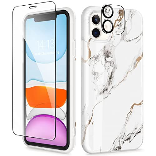 GVIEWIN Designed for iPhone 11 Case, with Tempered Glass Screen Protector + Camera Lens Protector Ma | Amazon (US)