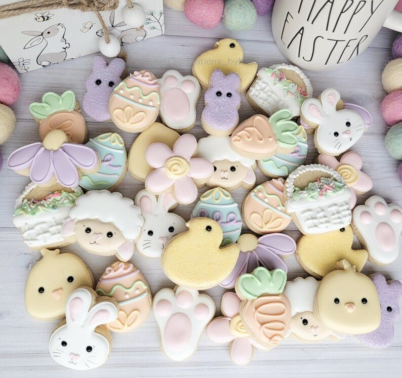 Easter Mini Cookies SHIPS April 3rd - Etsy | Etsy (US)