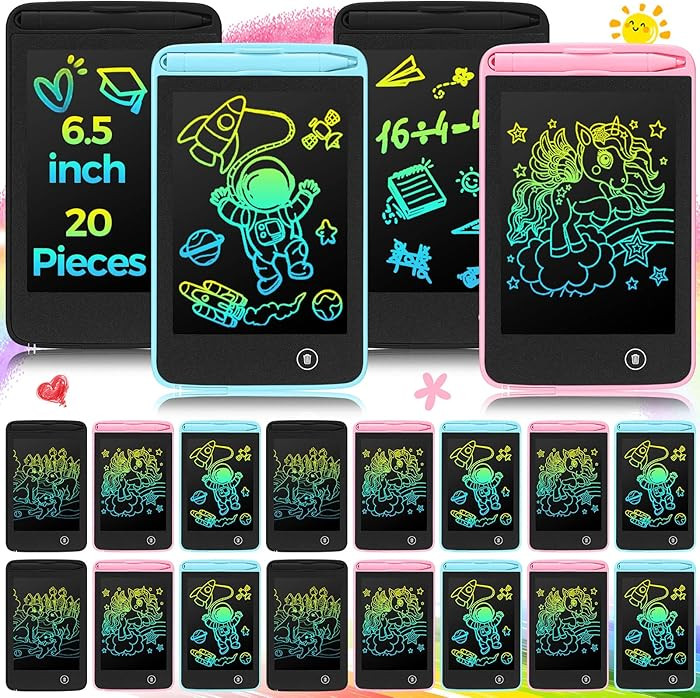 Zhehao 20 Pcs LCD Writing Tablet for Kids 6.5 Inch Colorful Doodle Board LCD Writing Board Kids P... | Amazon (US)