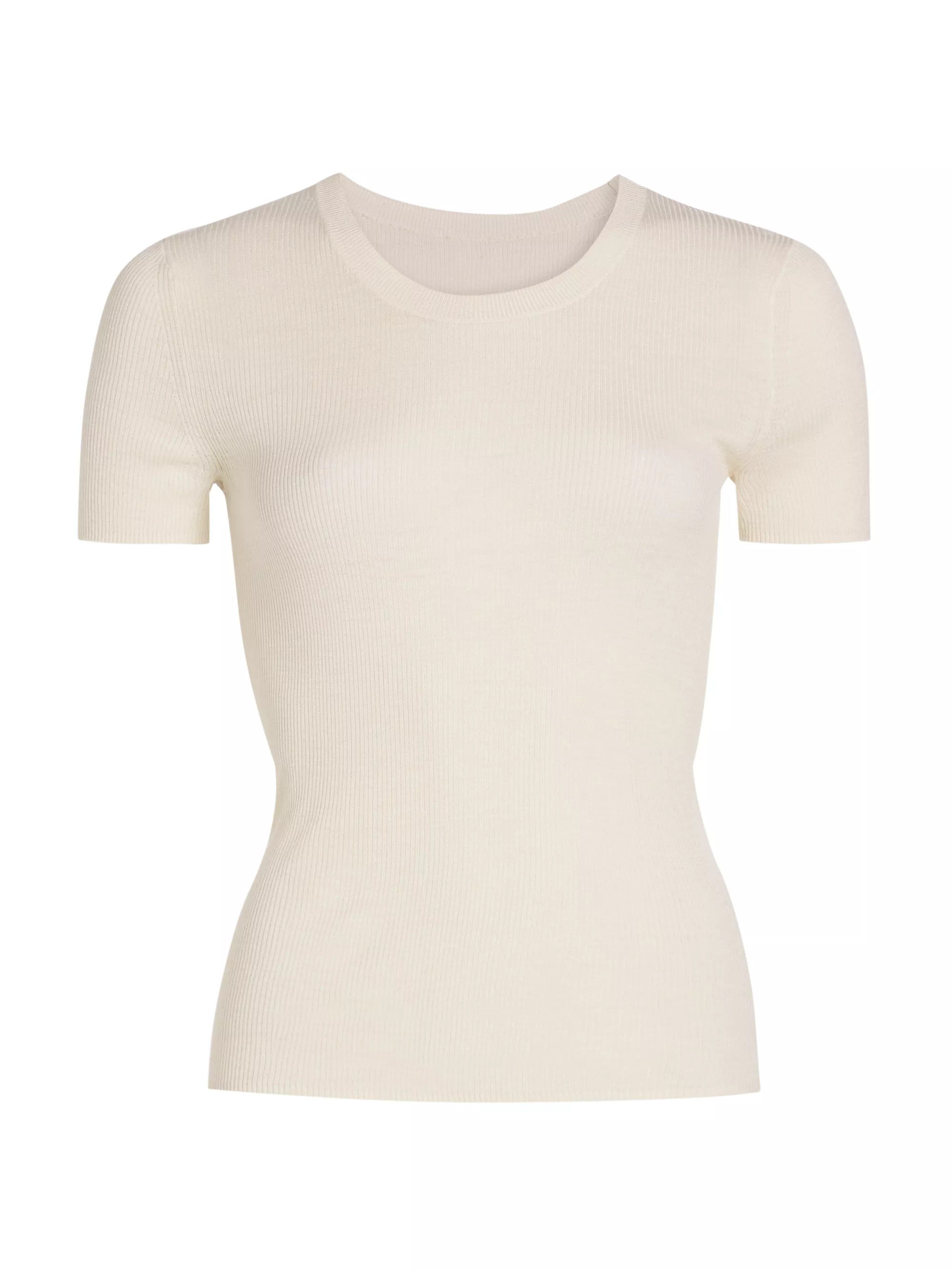 Shop Nili Lotan Araceli Silk Short-Sleeve Sweater | Saks Fifth Avenue | Saks Fifth Avenue