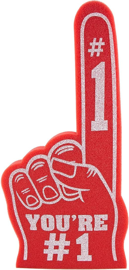 Giant Foam Finger 18 Inch- You're Number 1 Foam Hand for All Occasions - Cheerleading for Sports ... | Amazon (US)