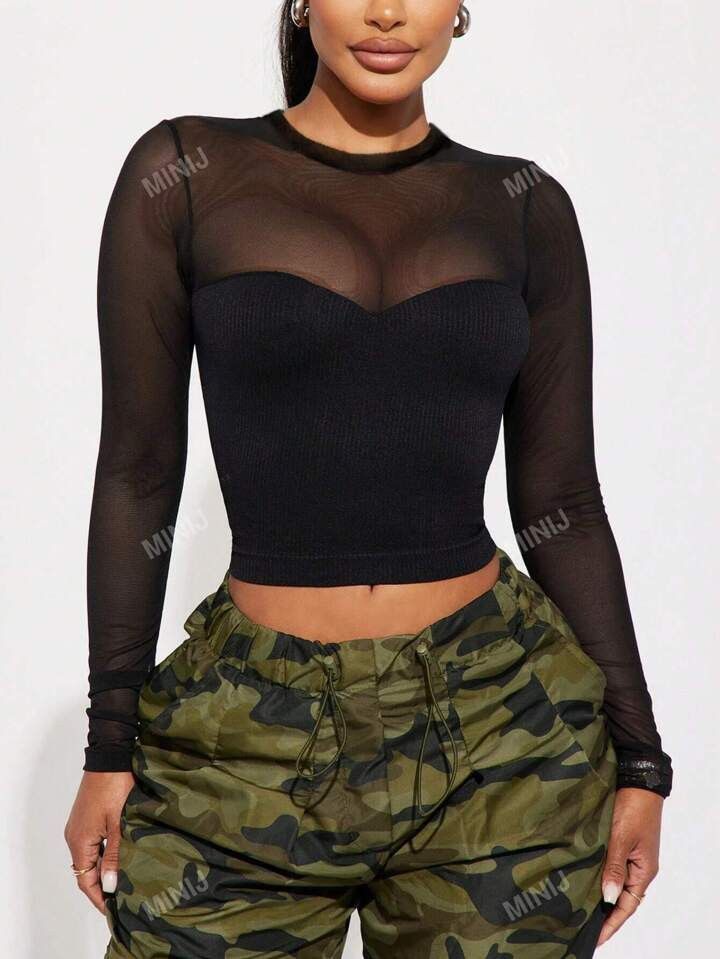 TrendsWomen Fashion Patchwork Sexy Slim Fit Blouse | SHEIN