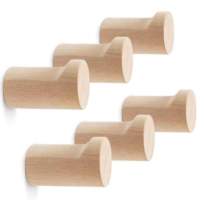 Wooden Coat Hooks 4/6 Packs Wall Mounted Handmade Rustic Hat Hooks Wood Wall Hooks - Buy Wood Wal... | Alibaba US