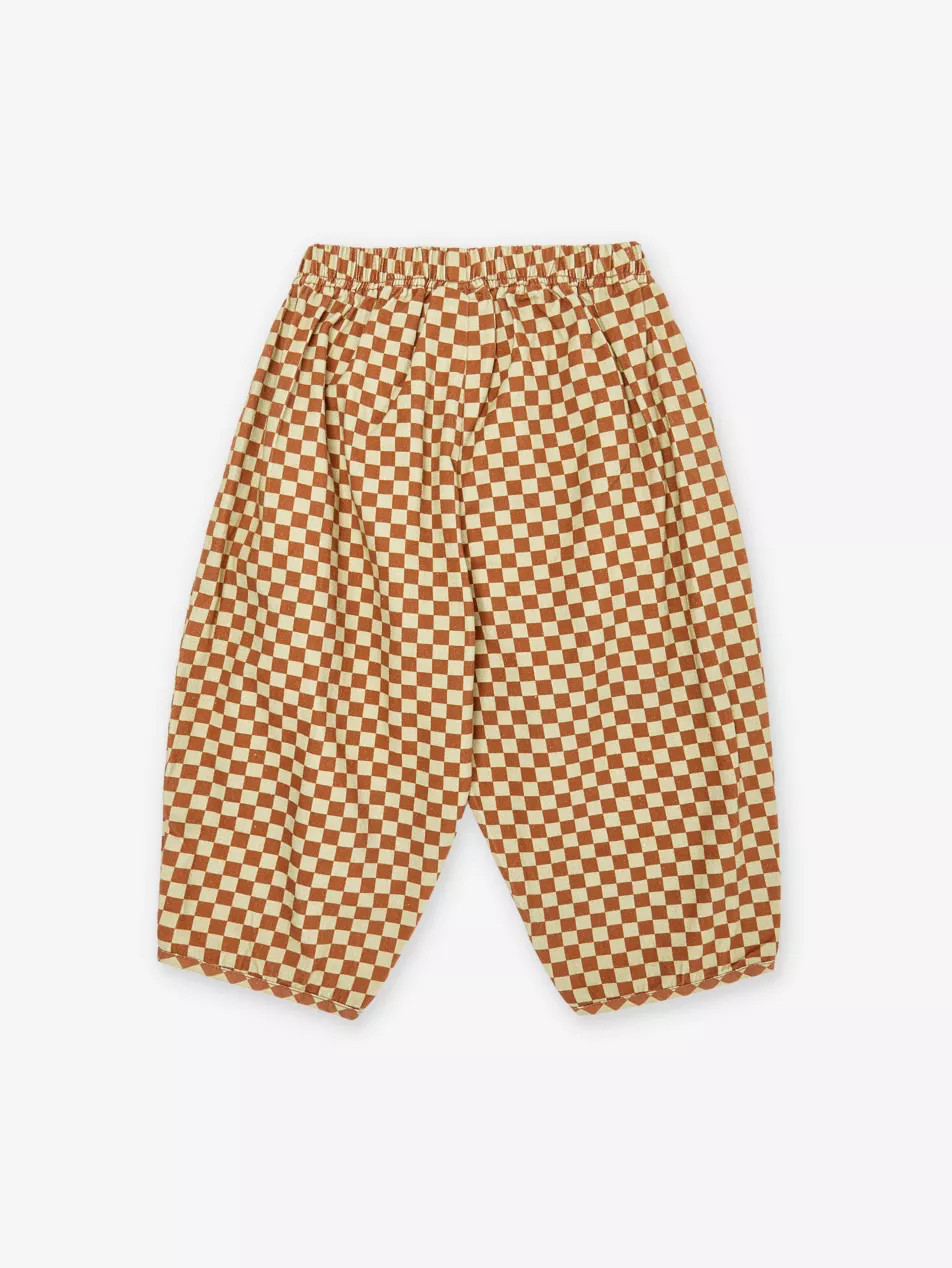 Checkerboard-pattern elastic-waistband organic-cotton trousers 6 months-5 years | Selfridges
