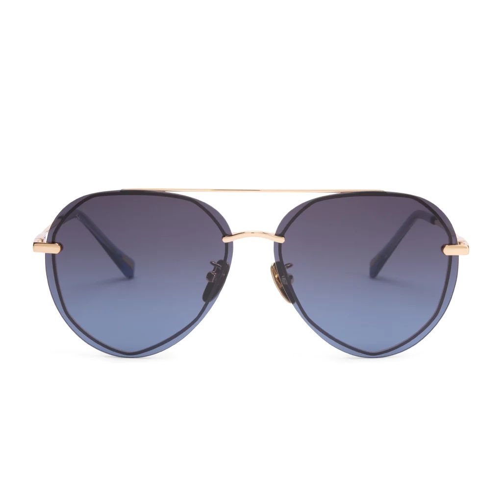 COLOR: gold   blue gradient   polarized sunglasses | DIFF Eyewear