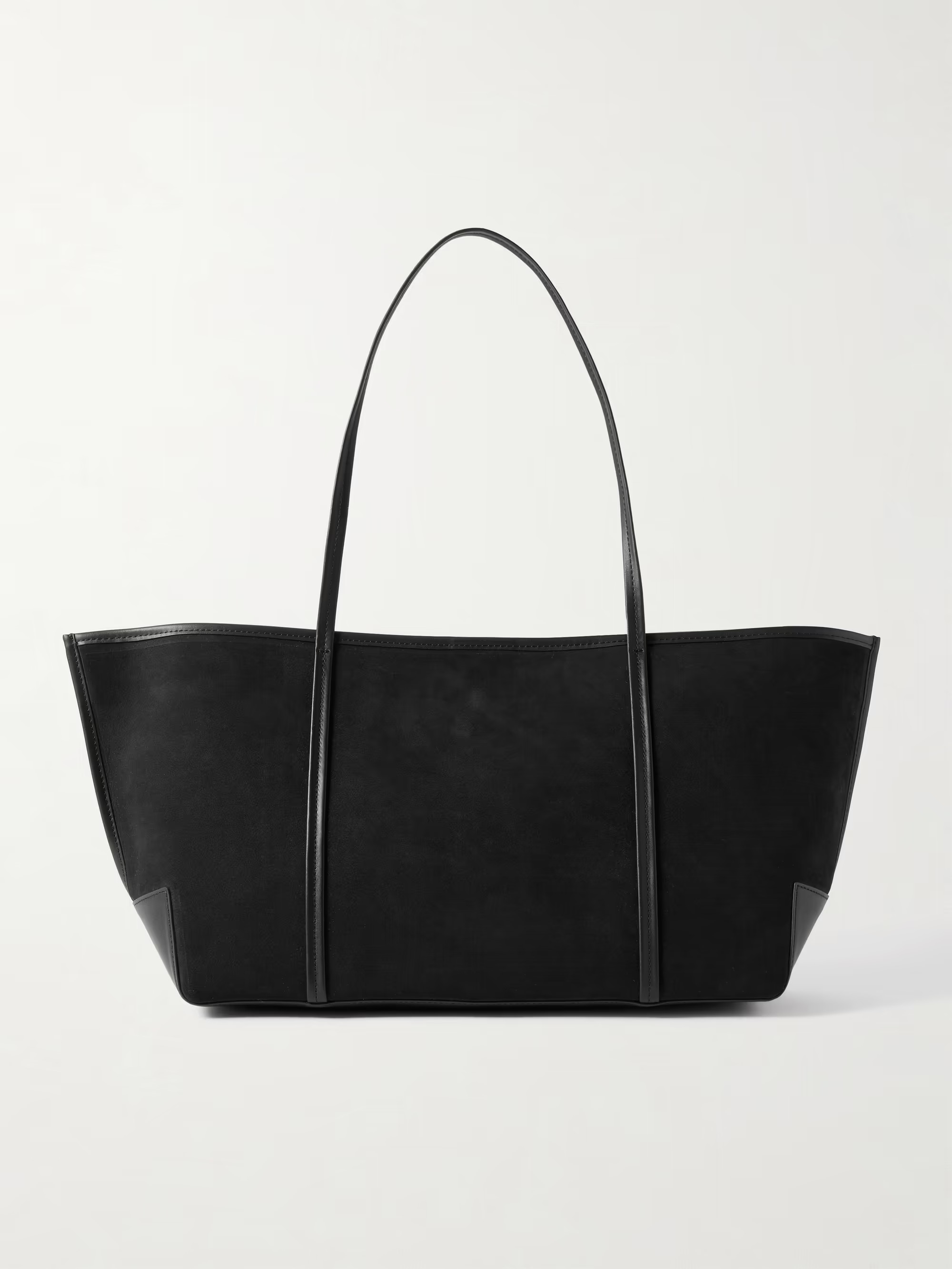 Bateau leather-trimmed suede tote | NET-A-PORTER (US)