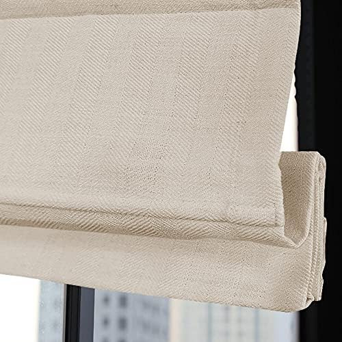 Cordless Roman Shades Window Blinds, Beige Lined Blackout Light Filtering Window Shades, Custom C... | Amazon (US)