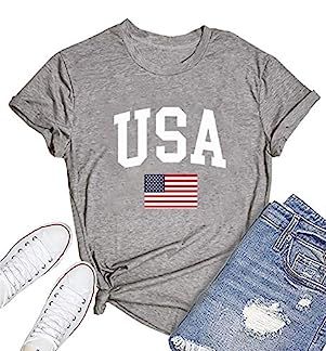 Women's USA Tank Top American Flag Racerback Tanks Top for Women Sleeveless Patriotic Tanks Shirt | Amazon (US)