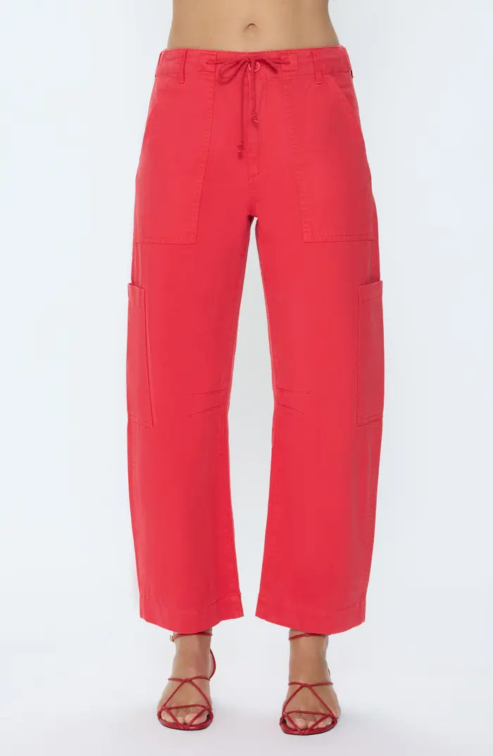 Sabrina High Waist Barrel Twill Utility Pants | Nordstrom