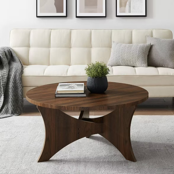 Carraway Mid-Century Modern Round Coffee Table - Saracina Home | Target