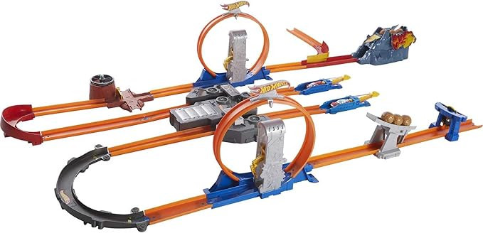 Hot Wheels Track Builder Total Turbo Takeover Track Set, Motorized Playset with Loops & Stunts, I... | Amazon (US)