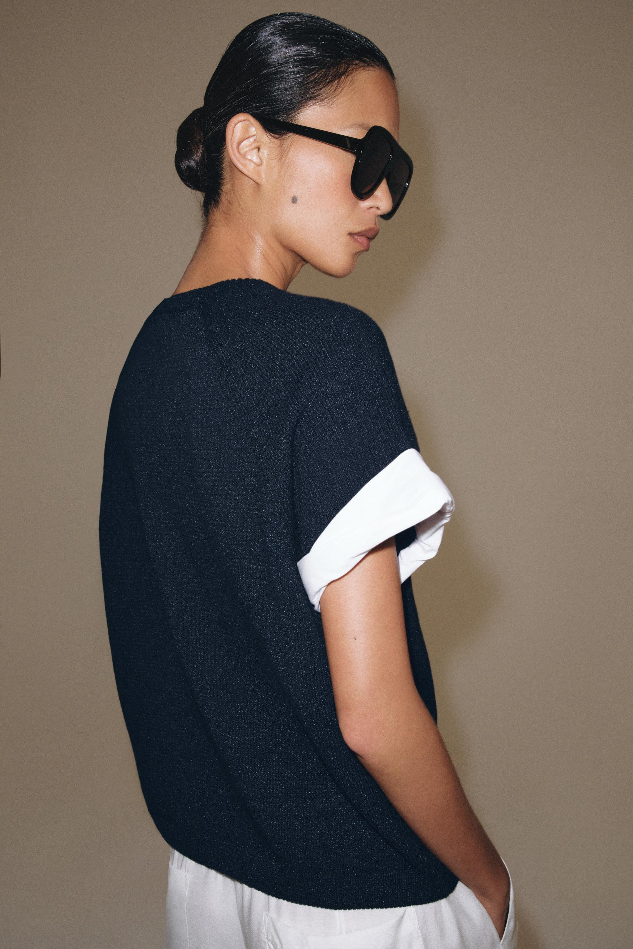 CONTRAST CUFF KNIT JUMPER | Zara US
