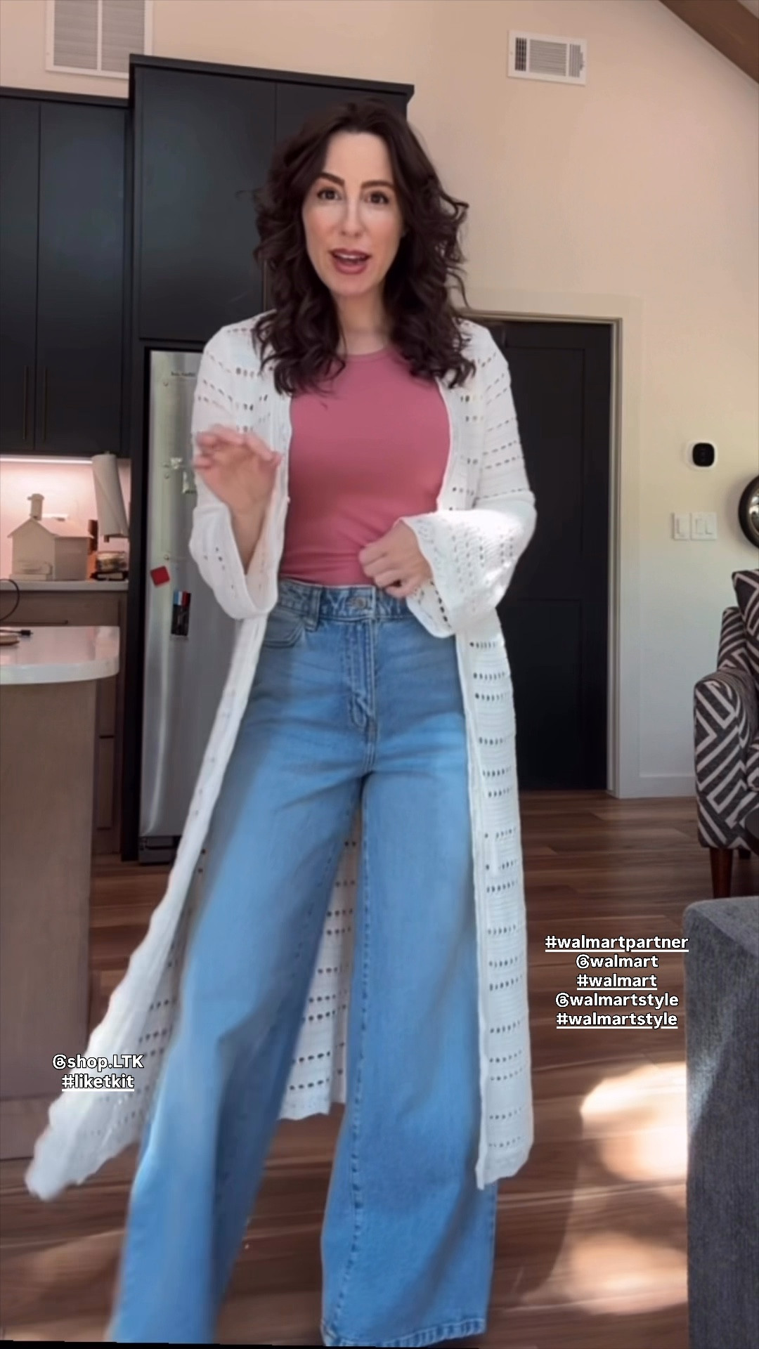 #walmartpartner @walmart #walmart #walmartstyle @walmartstyle  love this affordable outfit from Walmart.  #wideleg #duster 

#LTKootd #LTKPetite #LTKOver40