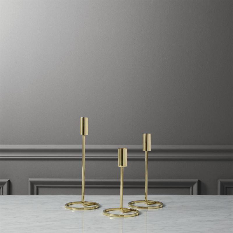 3-Piece Roundabout Taper Candle Holder Set + Reviews | CB2 | CB2