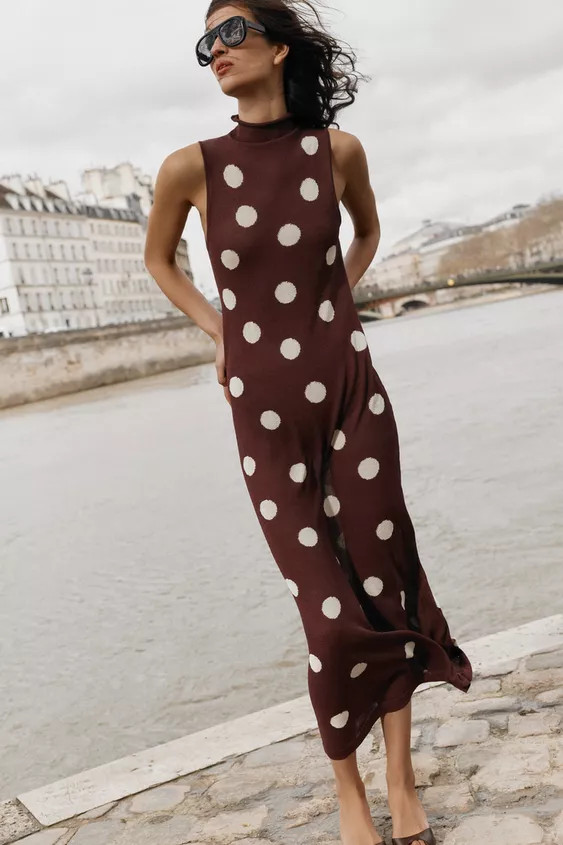 POLKA DOT KNIT DRESS | Zara US
