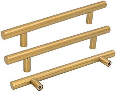 Goldenwarm 15pcs Brushed Brass Cabinet Cupboard Drawer Door Handle Pull Knob LS201GD128 for Furni... | Amazon (US)