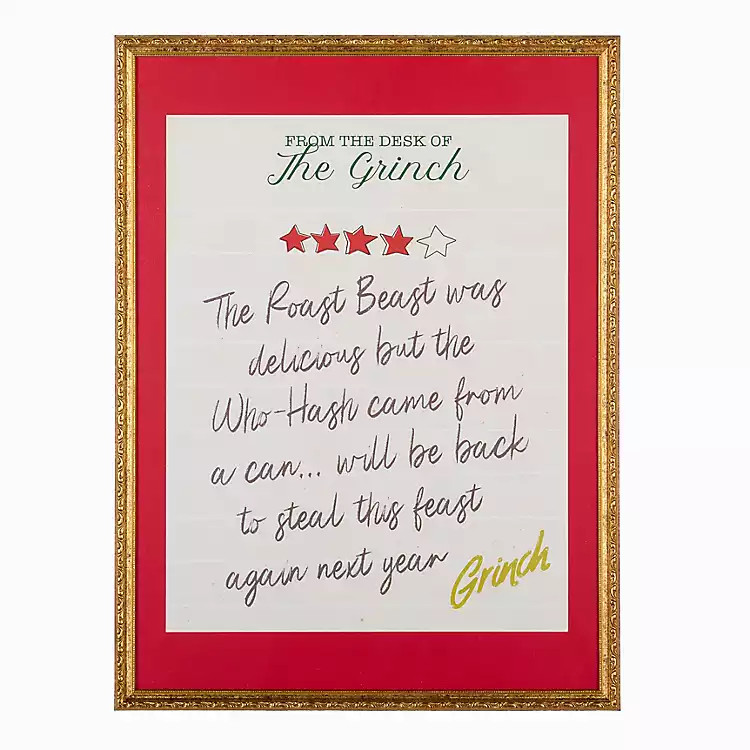 New! From the Desk of the Grinch Wall Plaque | Kirklands