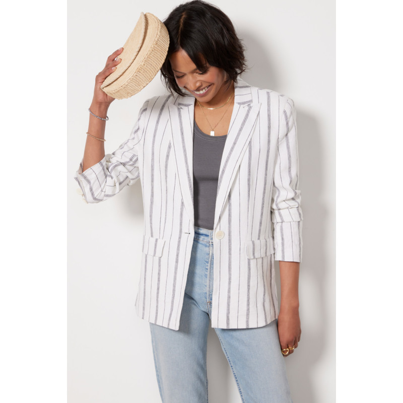 Kinley Stripe Linen Blazer | Evereve