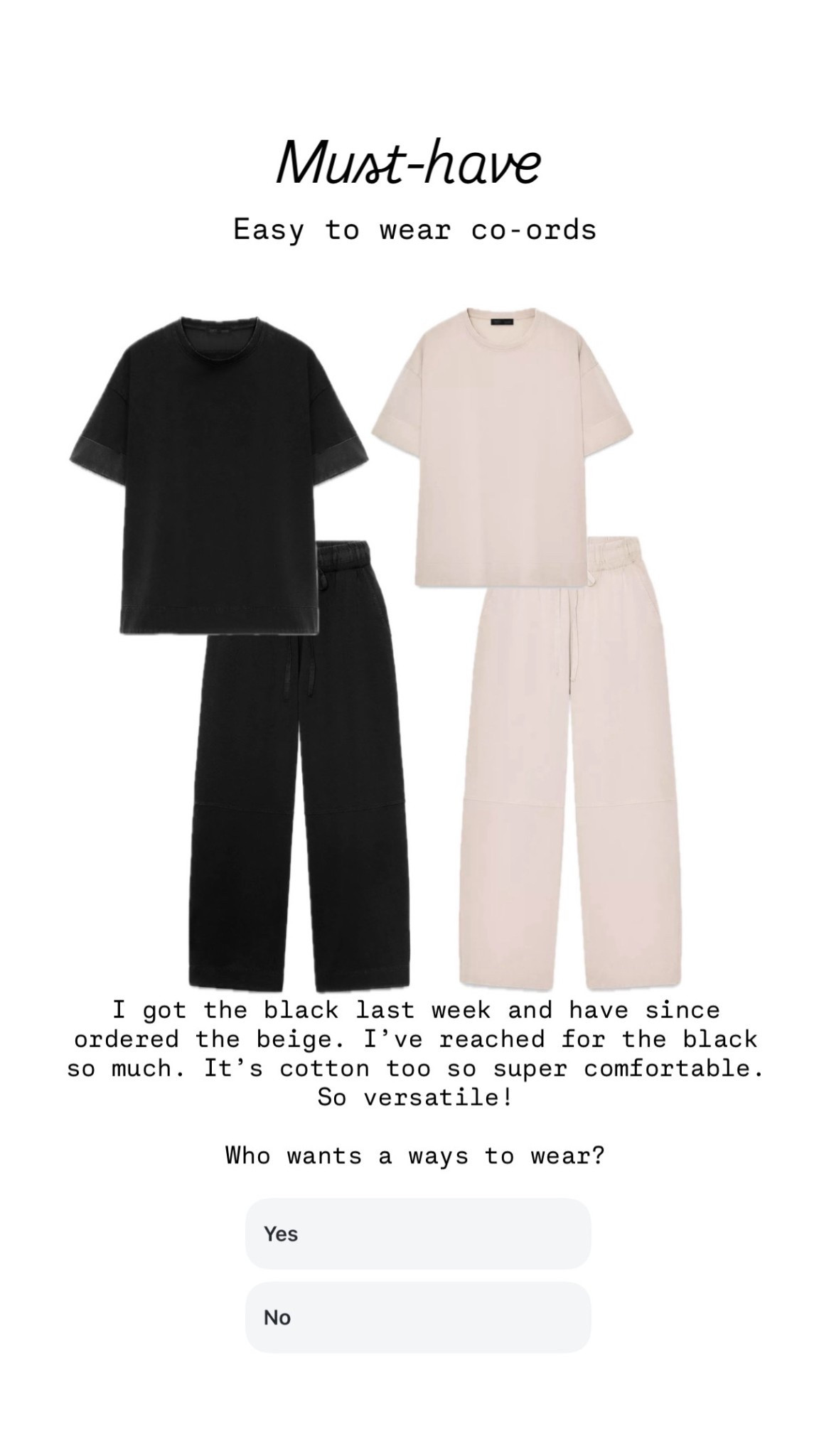 Zara easy to wear co-ords! 