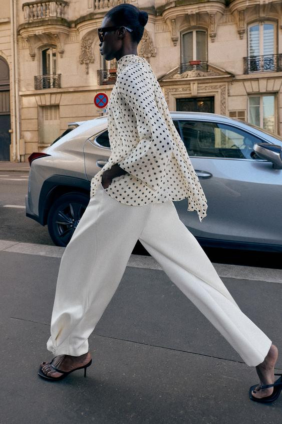 POLKA DOT BOW BLOUSE | Zara US