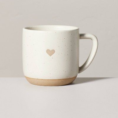 12oz Stoneware Heart Mug Cream/Clay - Hearth & Hand™ with Magnolia | Target