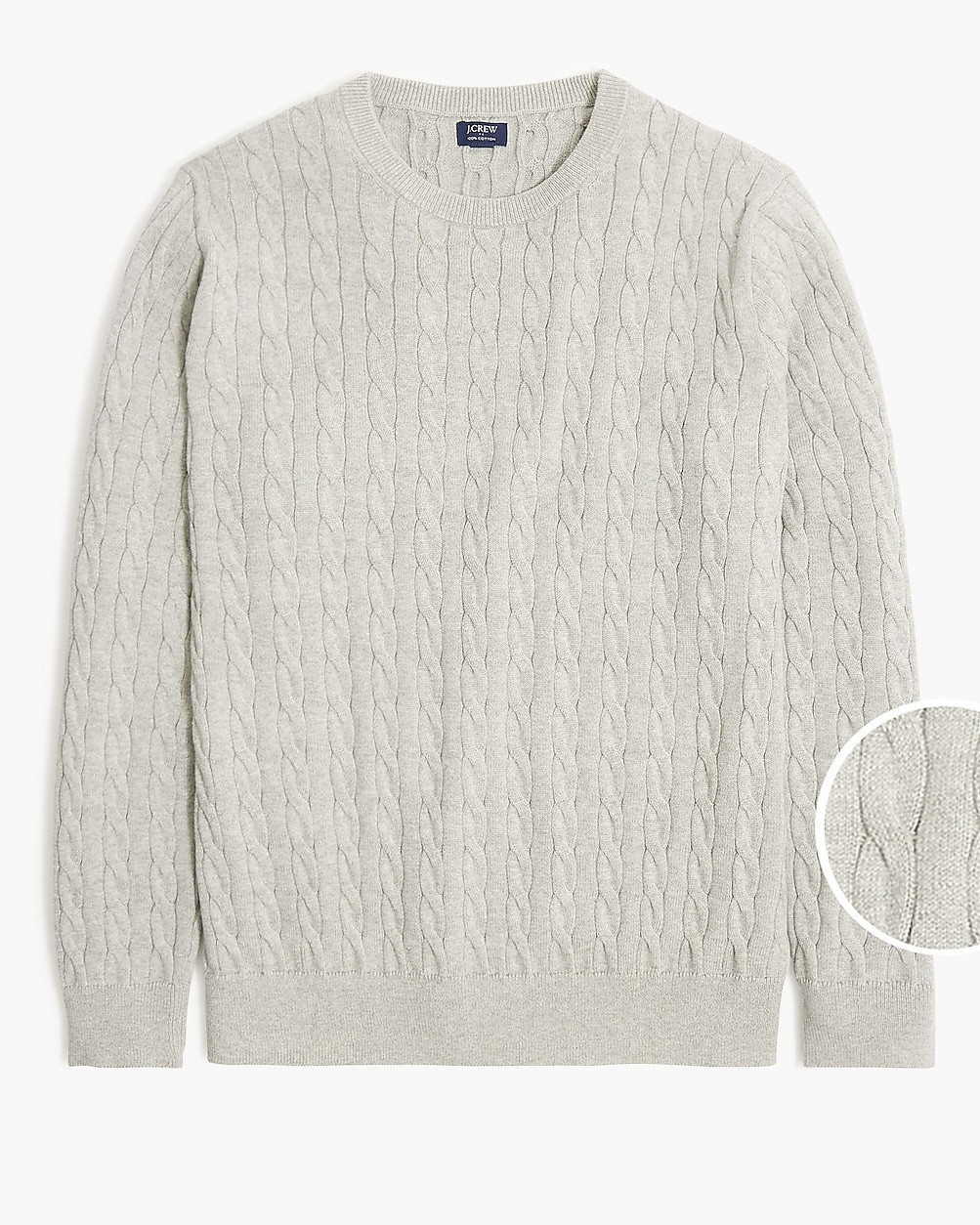 Cotton cable crewneck sweater | J.Crew Factory
