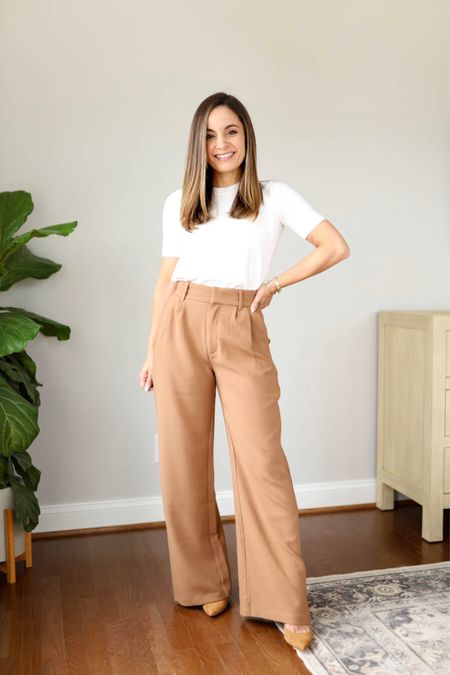 Abercrombie Sloan Pants - run small, go up a size. My exact color is no longer available, but lots of other options still. The length is best on me with a 3” heel. 

Pants - 25 short 
Top linked is similar 


#LTKSeasonal #LTKstyletip #LTKworkwear