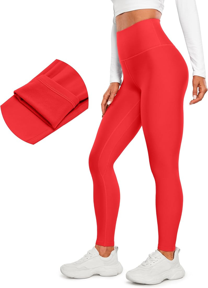 CRZ YOGA Thermal Fleece Lined Leggings Women 28'' - Winter Warm Workout Hiking Pants High Waisted... | Amazon (US)