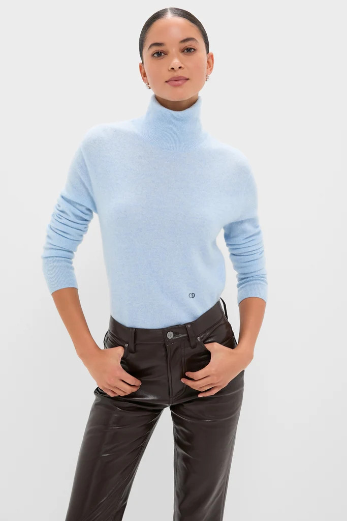 Ice Blue Cashmere Turtleneck Sweater | Tuckernuck (US)