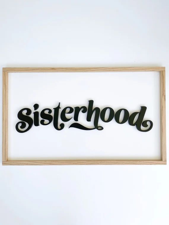 Sisterhood Sign, Wooden Nursery Decor, Children's Room, Girls Decor, Sisters Gift, College Sorori... | Etsy (US)