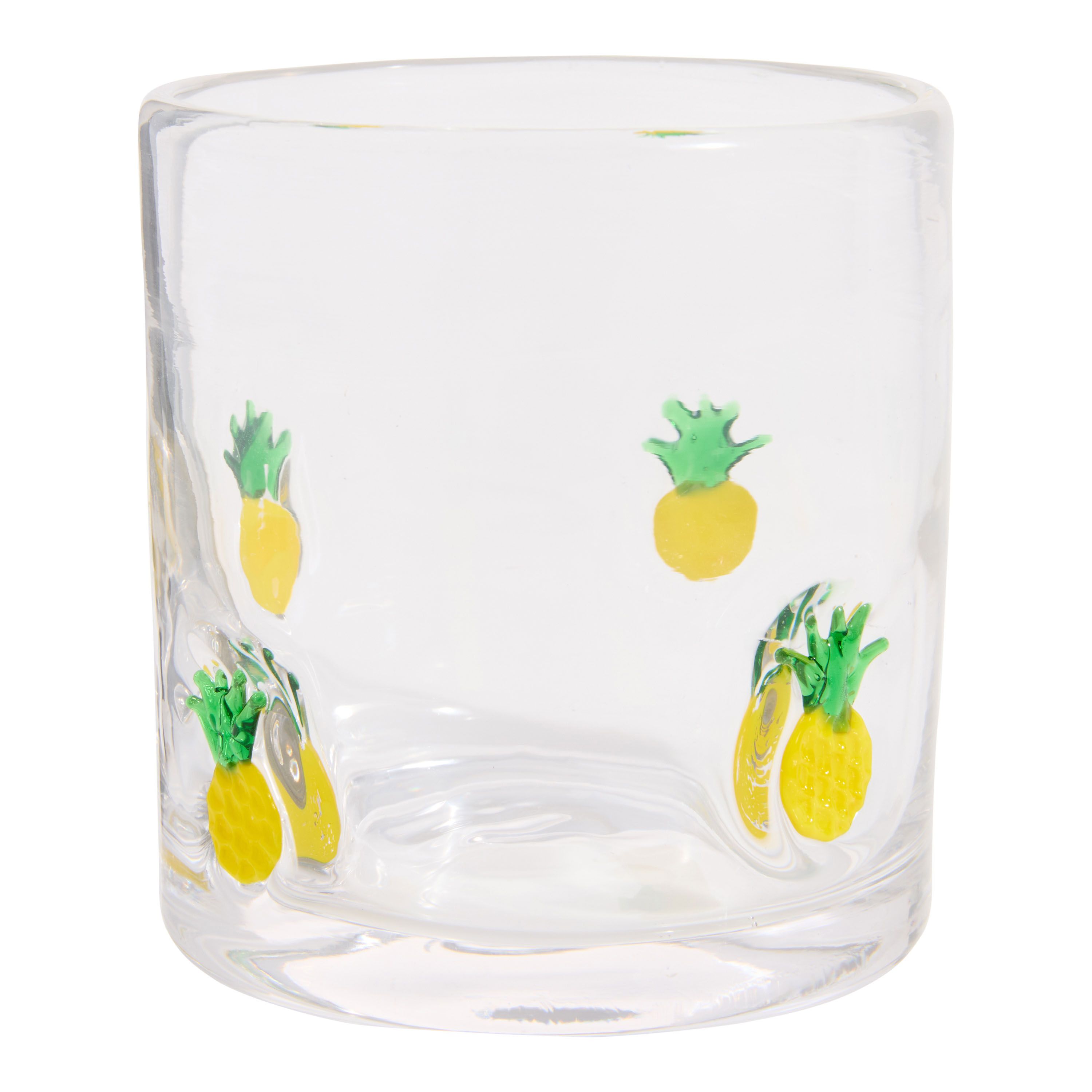 Pineapple Inlay Double Old Fashioned Glass | World Market