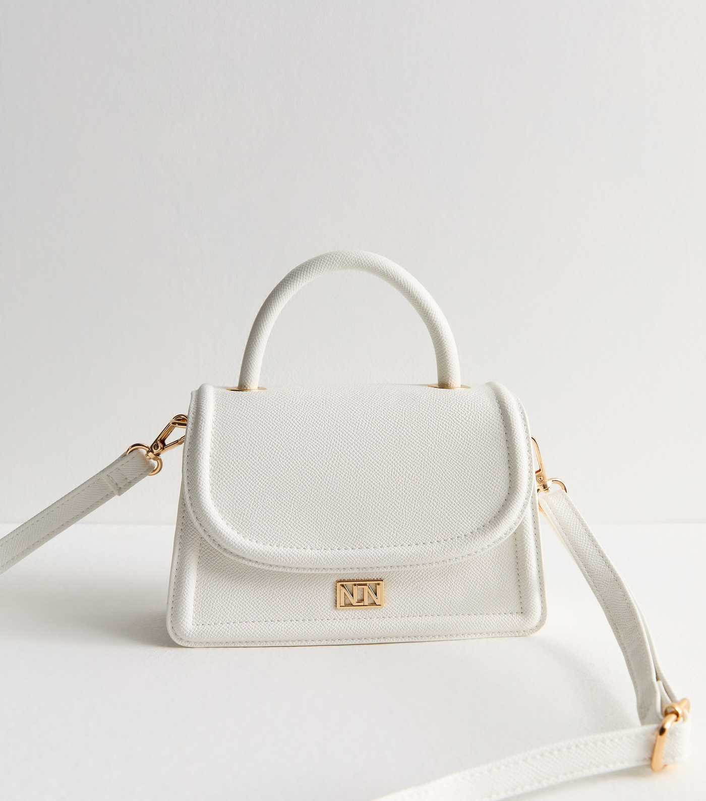 White Mini Top Handle Bag  | New Look | New Look (UK)