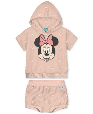 Disney Baby Girls Minnie Mouse Terry Hoodie & Shorts, 2 Piece Set - Macy's | Macy's