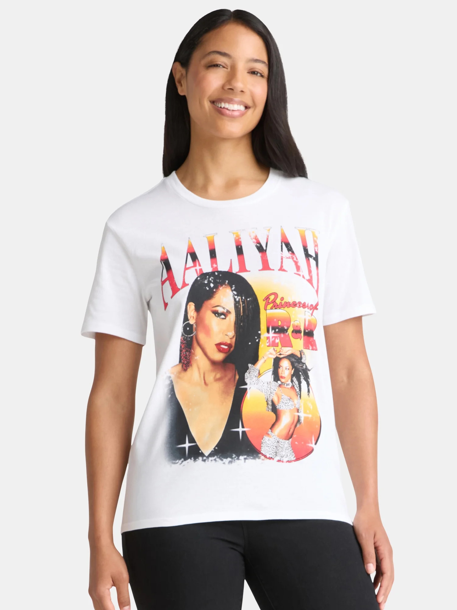 Aaliyah Women’s Graphic Tee with Short Sleeves, Sizes XXS-2XL - Walmart.com | Walmart (US)