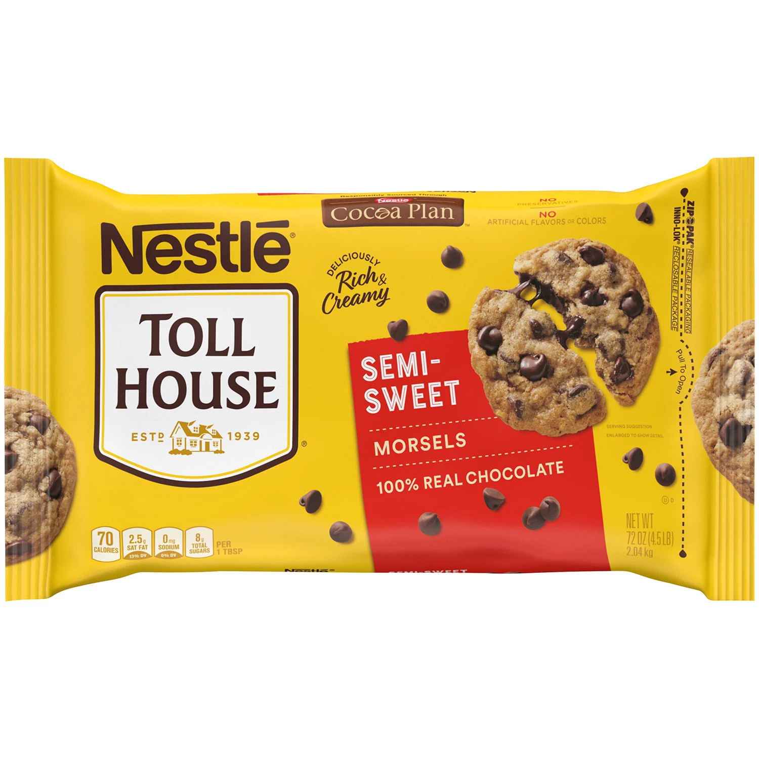 Nestle Toll House Semi-Sweet Chocolate Chips 72 oz. | Sam's Club