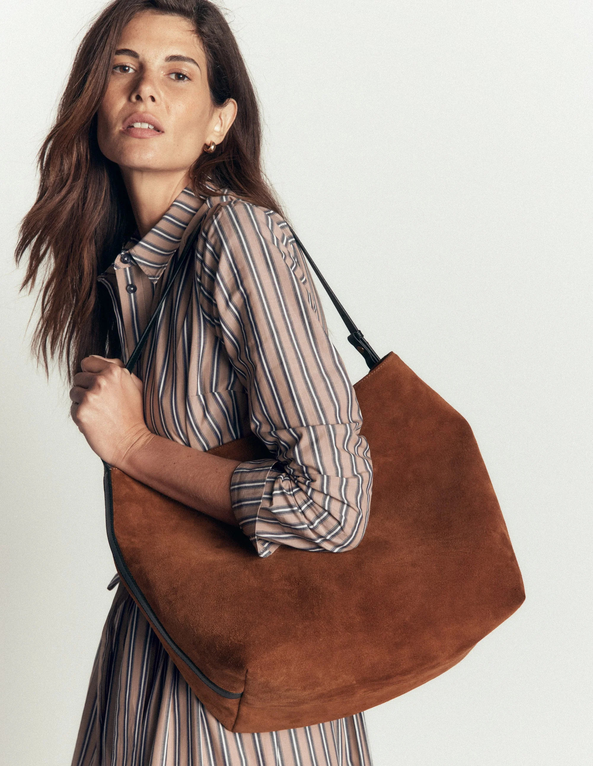 Boden Women's Allegra Medium Slouchy Tote in Brown | Boden UK