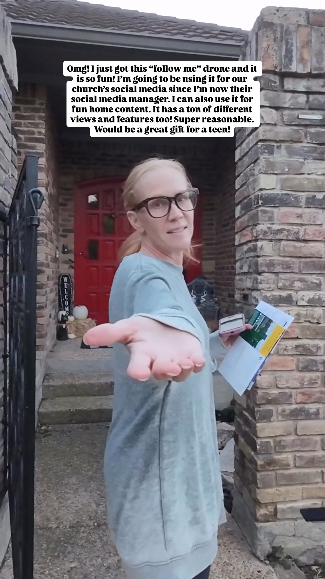 Omg! I just got this “follow me” drone and it is so fun! I’m going to be using it for our church’s social media since I’m now their social media manager. I can also use it for fun home content. It has a ton of different views and features too! Super reasonable. Would be a great gift for a teen! It takes off from your hand and lands in it when you’re done just by holding out your hand. Love this toy!😜 9k+ 4.5 star reviews !

#LTKKids #LTKGiftGuide #LTKFamily